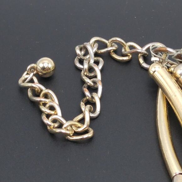 Chico's Gold Tone Metal Tube Multistrand Necklace, 26 Inches - Picture 5 of 9